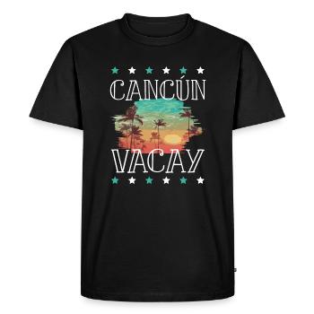 Vacances à Cancun - T-shirt Premium bio Homme - noir - Devant - Nico (187cm)