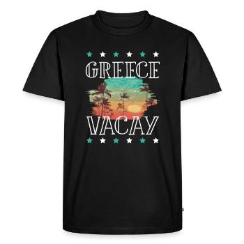 Greece Holidays - Men's Premium Organic T-Shirt - black - Front - Nico (187cm)