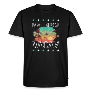 Tourisme Majorque - T-shirt Premium bio Homme - noir - Devant - Nico (187cm)