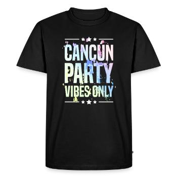 Ambiance de fête à Cancun - T-shirt Premium bio Homme - noir - Devant - Nico (187cm)