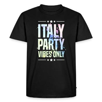Italy Party Vibes - Men's Premium Organic T-Shirt - black - Front - Nico (187cm)
