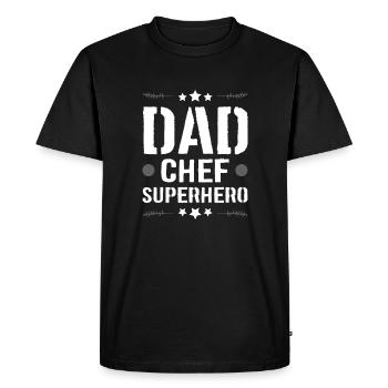 Papa Super-héros Papa - T-shirt Premium bio Homme - noir - Devant - Nico (187cm)
