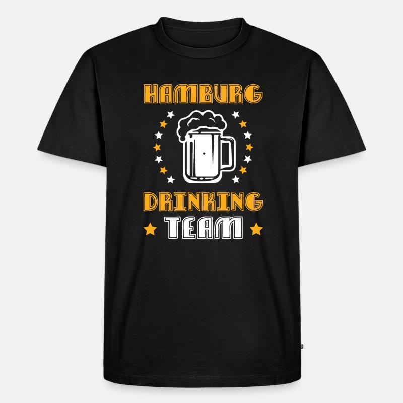 Hamburg Drinking Team - Männer Premium Bio T-Shirt - Schwarz