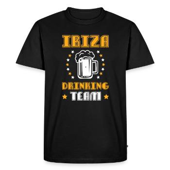 Ibiza Drinking Team - Men's Premium Organic T-Shirt - black - Front - Nico (187cm)