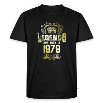 1979 Legends Birthday - Men's Premium Organic T-Shirt - black - Front - Nico (187cm)