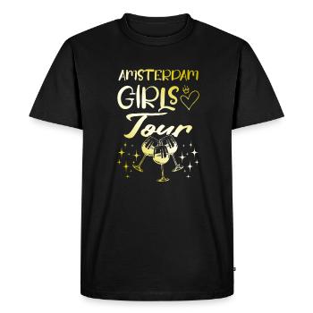 Amsterdam Girls Tour Gold - T-shirt Premium bio Homme - noir - Devant - Nico (187cm)