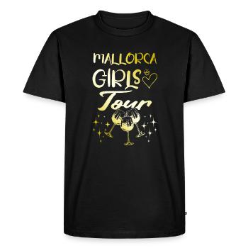 Mallorca Girls Tour Gold - Men's Premium Organic T-Shirt - black - Front - Nico (187cm)
