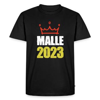 Malle 2023 - T-shirt Premium bio Homme - noir - Devant - Nico (187cm)