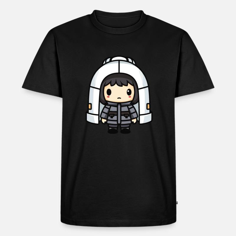 Iglu Eskimo Winter Comic - Männer Premium Bio T-Shirt - Schwarz
