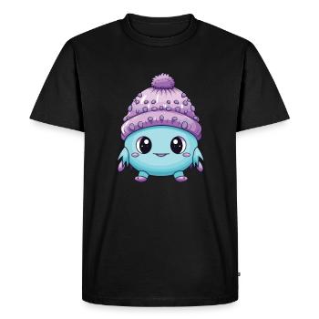 Cold Winter Virus Comic - Men's Premium Organic T-Shirt - black - Front - Nico (187cm)