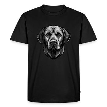 Labrador Tête De Chien Portrait Animal - T-shirt Premium bio Homme - noir - Devant - Nico (187cm)