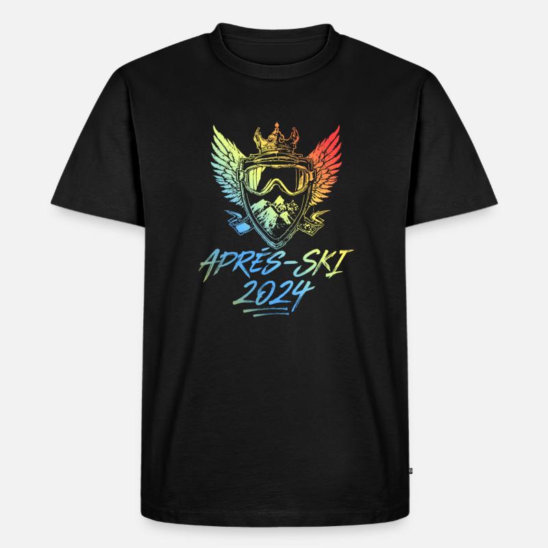 Apres Ski Bunt 2024 - Männer Premium Bio T-Shirt - Schwarz