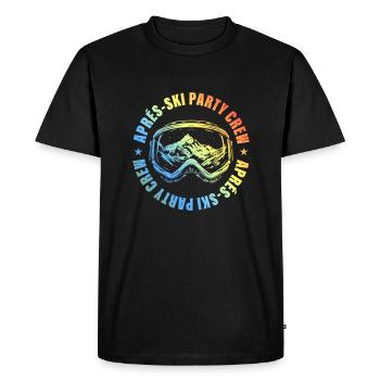 Après-ski Party Crew Ski Montagnes Multicolore - T-shirt Premium bio Homme - noir - Devant - Nico (187cm)