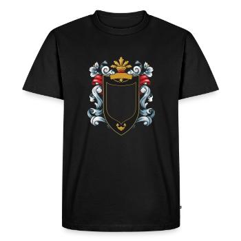 Symbole des armoiries - T-shirt Premium bio Homme - noir - Devant - Nico (187cm)