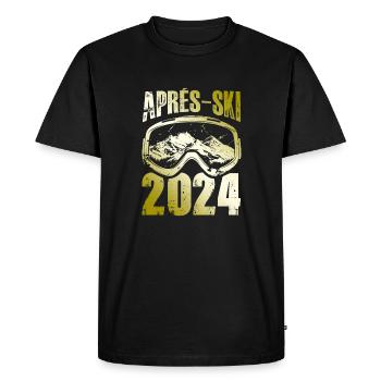 Masque de ski après-ski 2024 - T-shirt Premium bio Homme - noir - Devant - Nico (187cm)