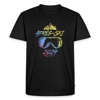 Après-ski Dicton 2024 Coloré - T-shirt Premium bio Homme - noir - Devant - Nico (187cm)