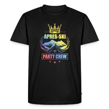 Après Ski Party Crew Bunt Team Berge - Men's Premium Organic T-Shirt - black - Front - Nico (187cm)