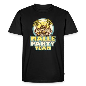 Malle Party Team Monkey Mallorca saying - Men's Premium Organic T-Shirt - black - Front - Nico (187cm)
