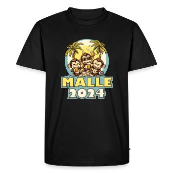 Malle 2024 Majorque disant bière de singe - T-shirt Premium bio Homme - noir - Devant - Nico (187cm)