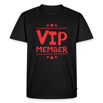 Membre VIP - T-shirt Premium bio Homme - noir - Devant - Nico (187cm)