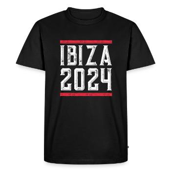 Jours fériés à Ibiza 2024 - T-shirt Premium bio Homme - noir - Devant - Nico (187cm)