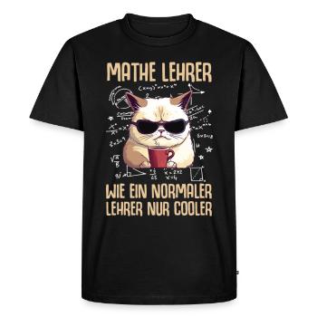 Math teacher like a normal teacher only - Men's Premium Organic T-Shirt - black - Front - Nico (187cm)