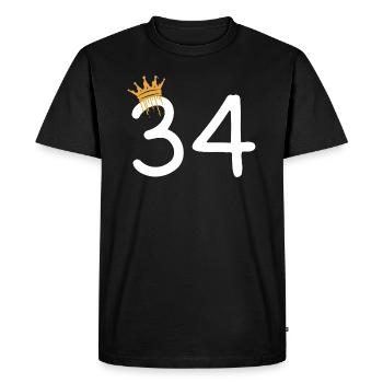 34 - T-shirt Premium bio Homme - noir - Devant - Nico (187cm)
