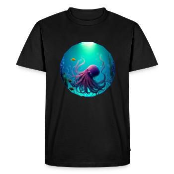 Ocean Life, poulpe - T-shirt Premium bio Homme - noir - Devant - Nico (187cm)
