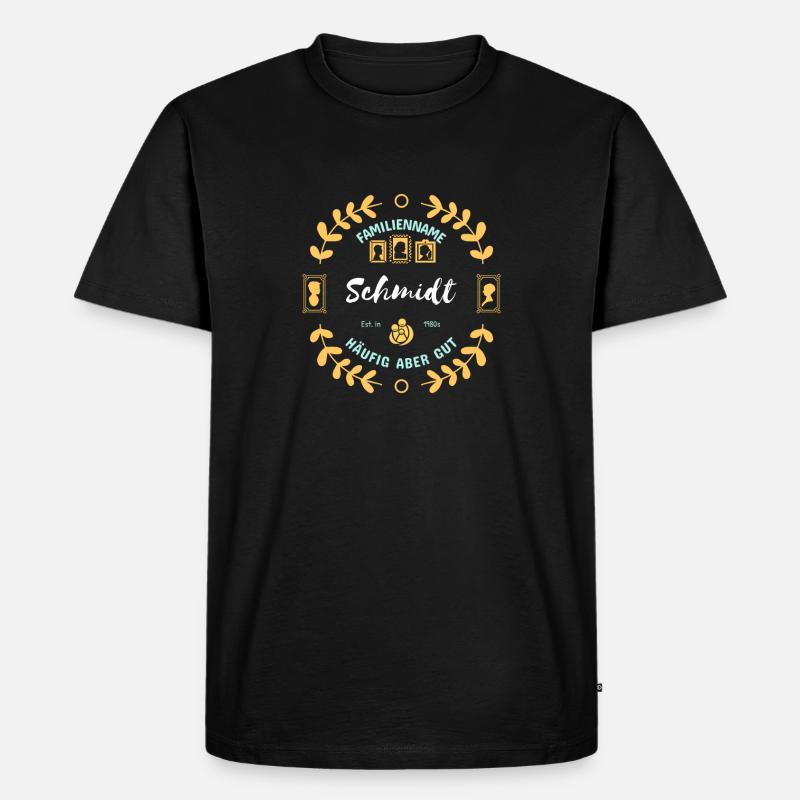 Schmidt - Männer Premium Bio T-Shirt - Schwarz