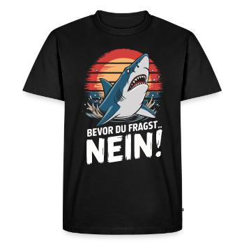 Requin Requin Requins Requin - T-shirt Premium bio Homme - noir - Devant - Nico (187cm)