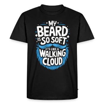 Barbe Moustache Barbu Hommes - T-shirt Premium bio Homme - noir - Devant - Nico (187cm)