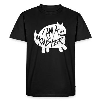 Je suis un monstre - Halloween fantôme Fun Horreur - T-shirt Premium bio Homme - noir - Devant - Nico (187cm)