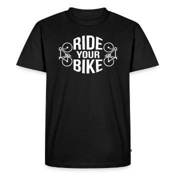 Faites du vélo - T-shirt Premium bio Homme - noir - Devant - Nico (187cm)