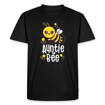 Family Bee - Auntie Aunt Birthday First Bee Day - Men's Premium Organic T-Shirt - black - Front - Nico (187cm)
