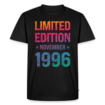 Fête d'anniversaire en édition limitée Vintage 1996 - T-shirt Premium bio Homme - noir - Devant - Nico (187cm)