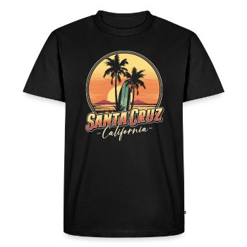 Santa Cruz, Californie - T-shirt Premium bio Homme - noir - Devant - Nico (187cm)