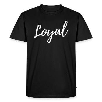 Loyauté loyale - T-shirt Premium bio Homme - noir - Devant - Nico (187cm)
