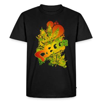 REGGAE - T-shirt Premium bio Homme - noir - Devant - Nico (187cm)