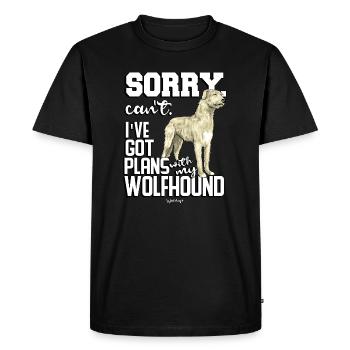 Irish Wolfhound Pläne - Männer Premium Bio T-Shirt - Schwarz - Vorne - Nico (187cm)