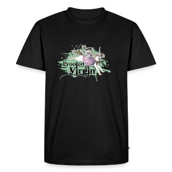 shirt de princesse licorne récolement vert vierge - T-shirt Premium bio Homme - noir - Devant - Nico (187cm)