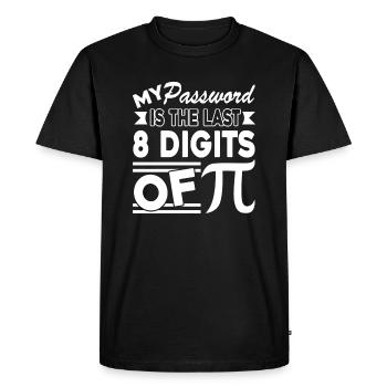 Pi Day Mon mot de passe est les 8 derniers chiffres de Pi - T-shirt Premium bio Homme - noir - Devant - Nico (187cm)