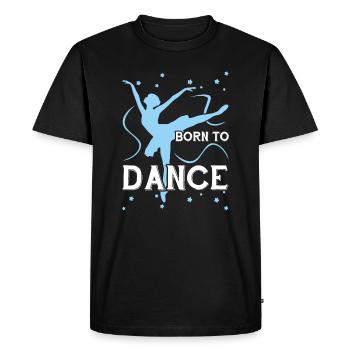 Danse née pour danser - T-shirt Premium bio Homme - noir - Devant - Nico (187cm)