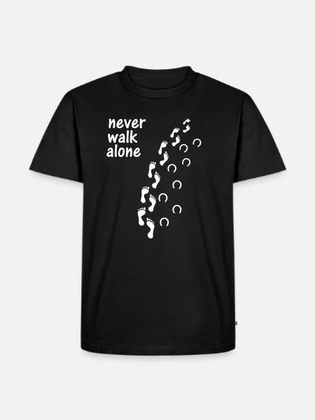 never walk alone horse - Men's Premium Organic T-Shirt - black