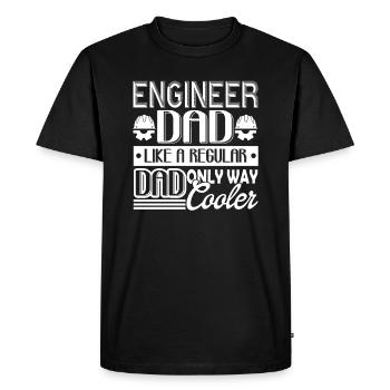 Engineer Engineer Dad - Men's Premium Organic T-Shirt - black - Front - Nico (187cm)