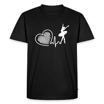Danseur de ballet Danseur de ballet Heartbeat - T-shirt Premium bio Homme - noir - Devant - Nico (187cm)