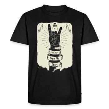 I'm Your Biggest Fan Sign My Shirt Funny - Men's Premium Organic T-Shirt - black - Front - Nico (187cm)