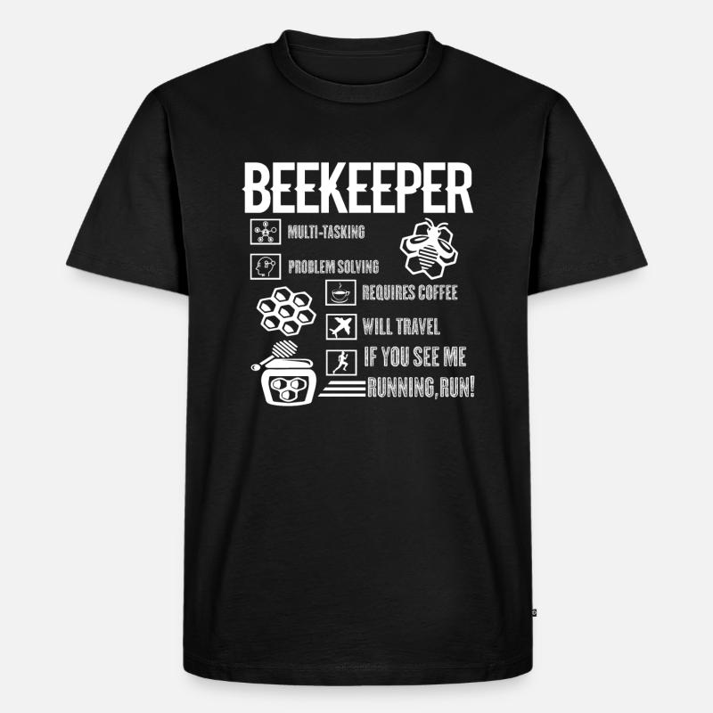 Beekeeper Things About Beekeeper - Men's Premium Organic T-Shirt - black