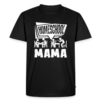 Homeschool Homeschool Mama - Men's Premium Organic T-Shirt - black - Front - Nico (187cm)