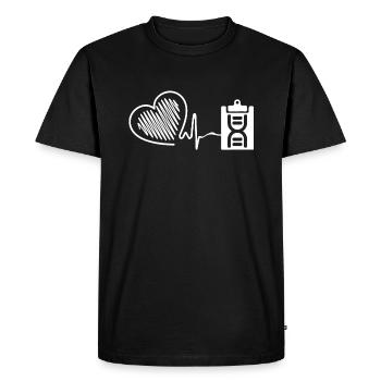 Genetic Counselor Genetic Counselor Heartbeat - Men's Premium Organic T-Shirt - black - Front - Nico (187cm)