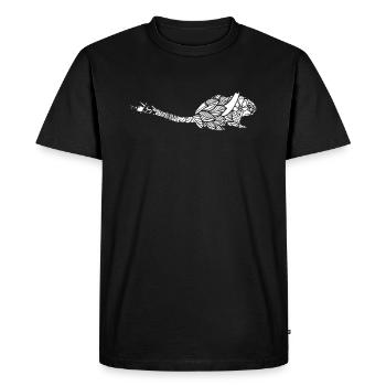 Gerbil Gerbil Floral Pattern - Men's Premium Organic T-Shirt - black - Front - Nico (187cm)